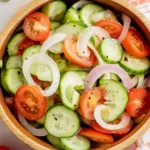 Marinated Cucumber Tomato and Onion Salad