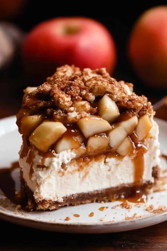 Salted Caramel Apple Pie Cheesecake