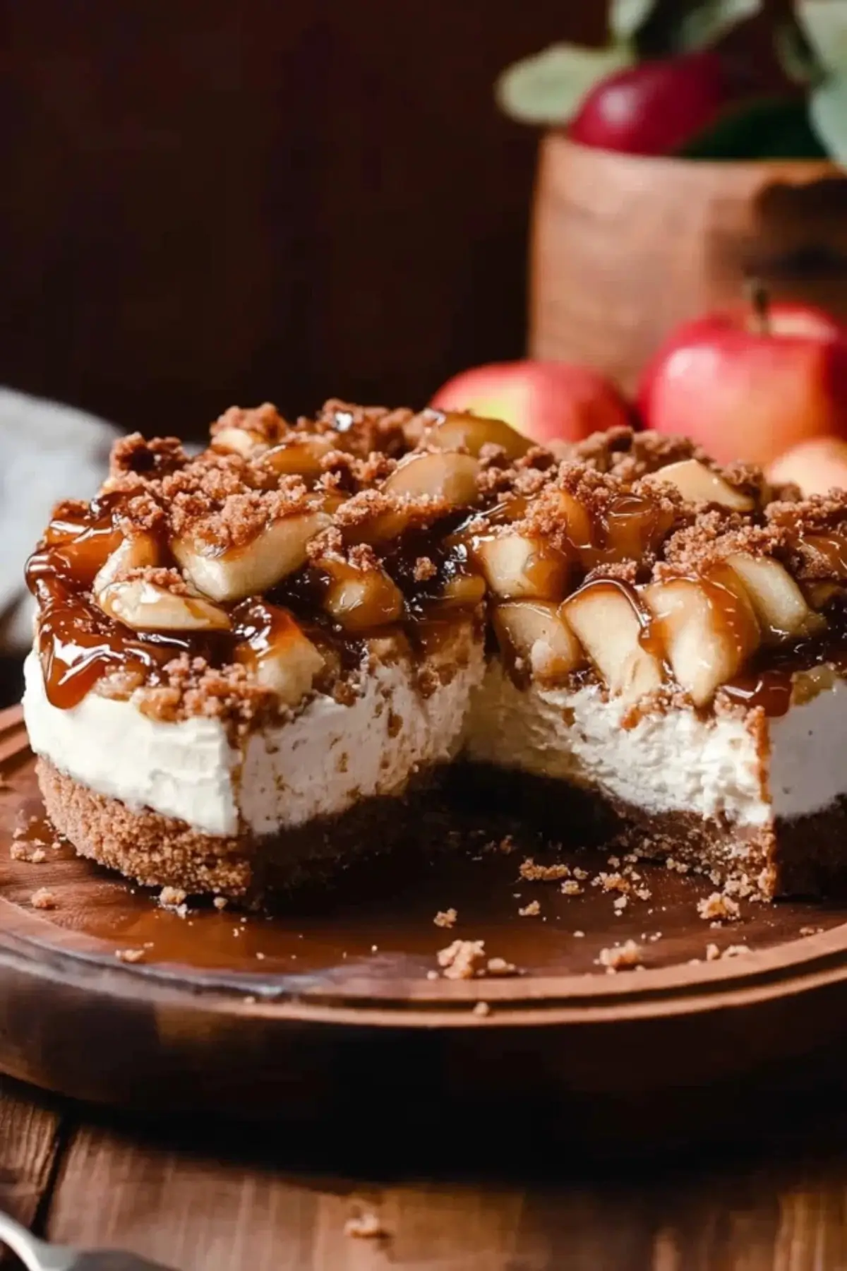 Salted Caramel Apple Pie Cheesecake