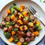 Sausage & Sweet Potatoes with Honey Garlic Sauce