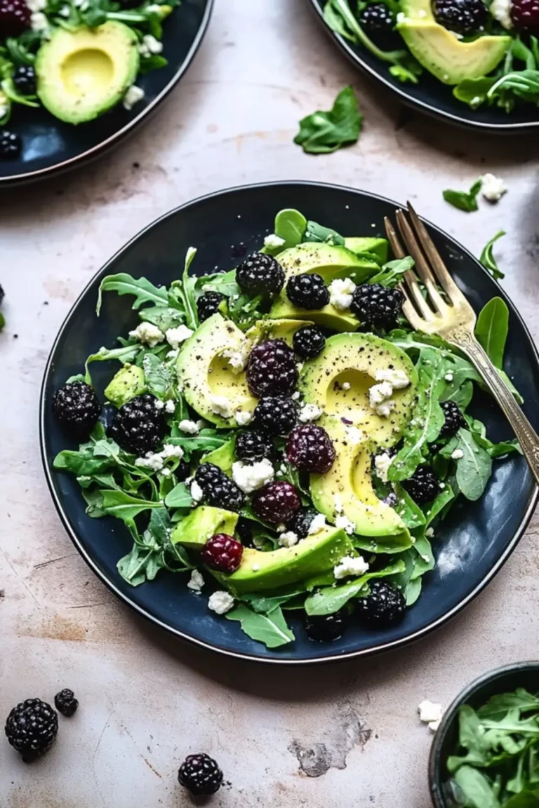 Blackberry Avocado and Arugula Salad