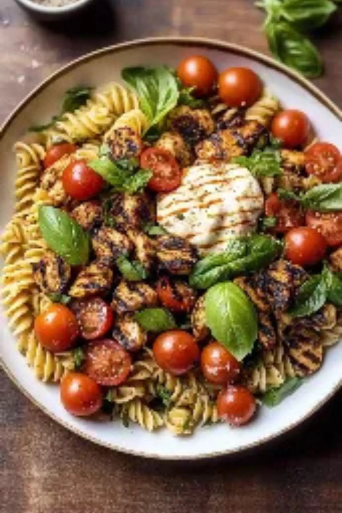 Caprese Chicken Pasta Salad