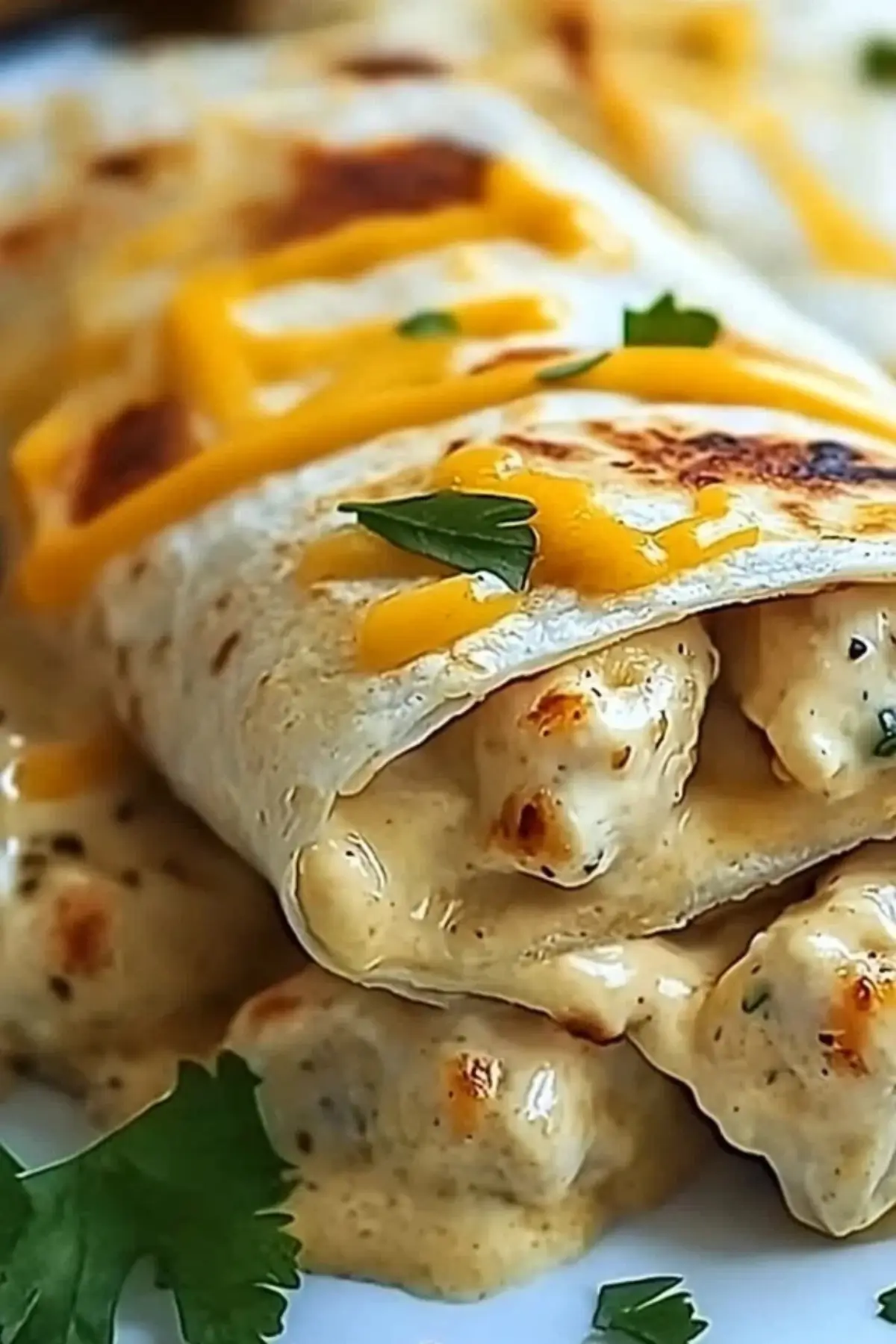Cheesy Garlic Chicken Wraps