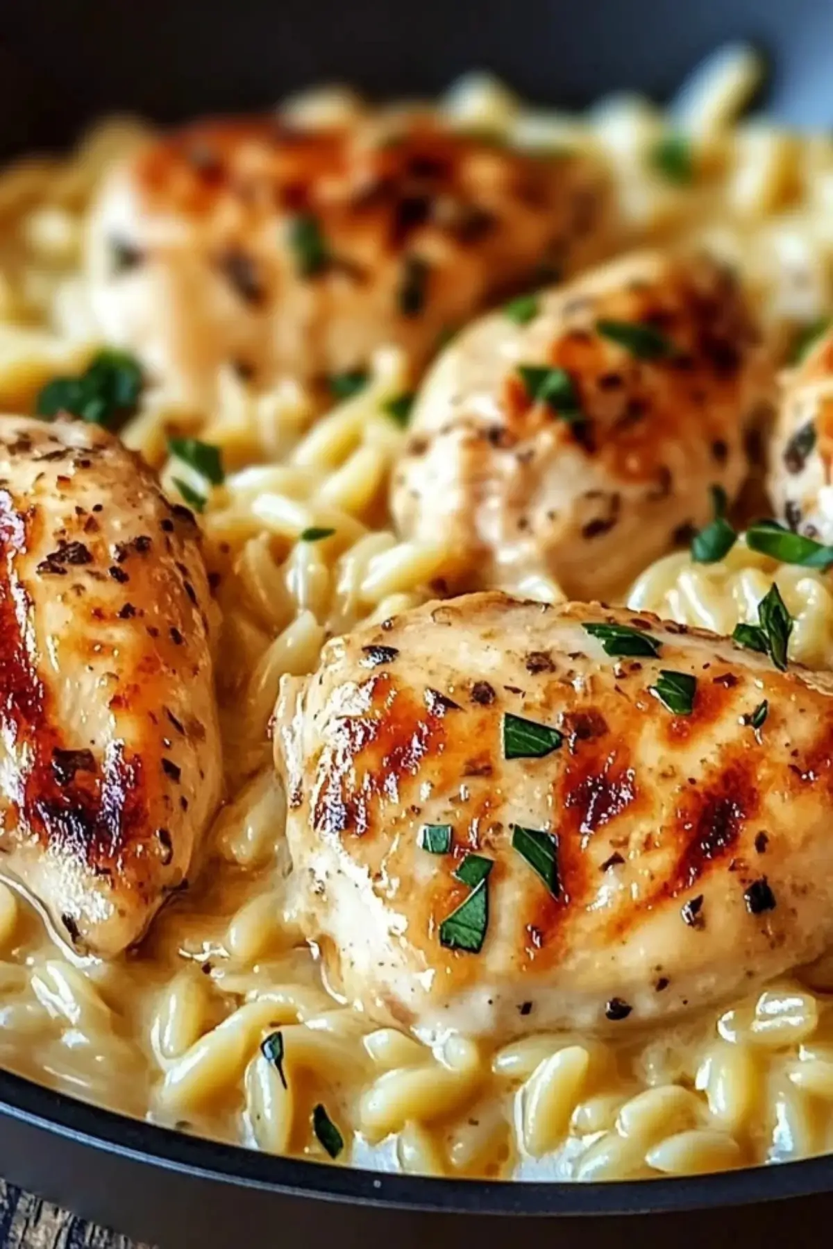 Creamy Parmesan Chicken and Orzo