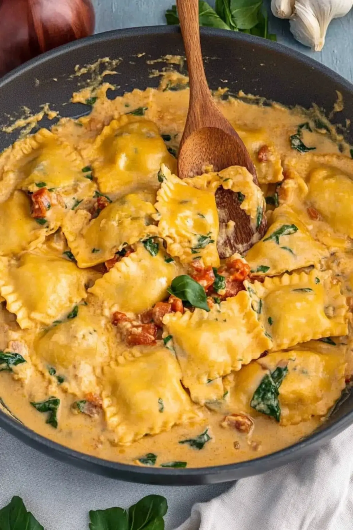 Creamy Tuscan Ravioli