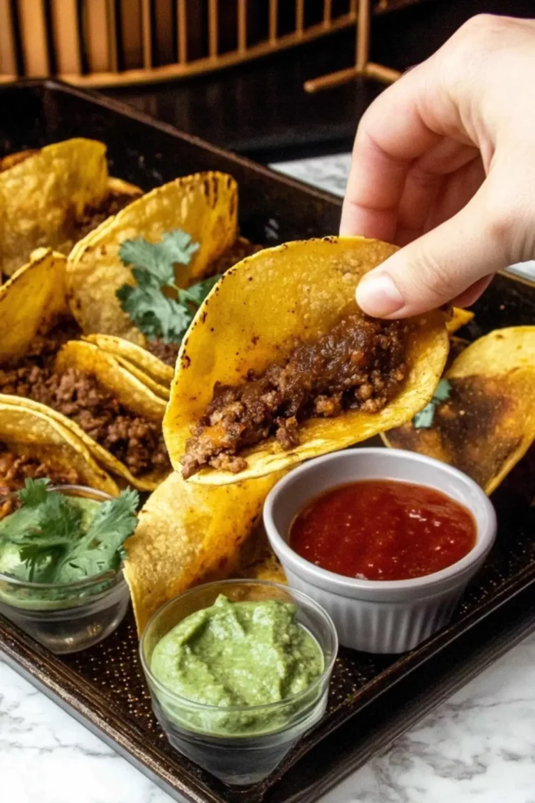 Crispy Baked Ground Beef Tacos