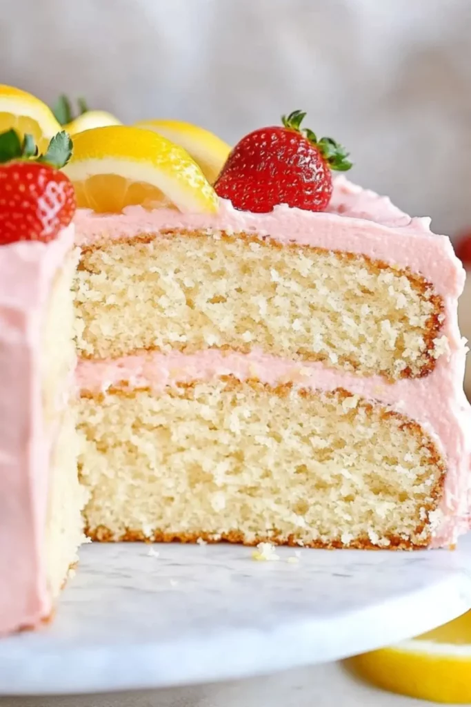 Easy Strawberry Lemon Cake Recipe