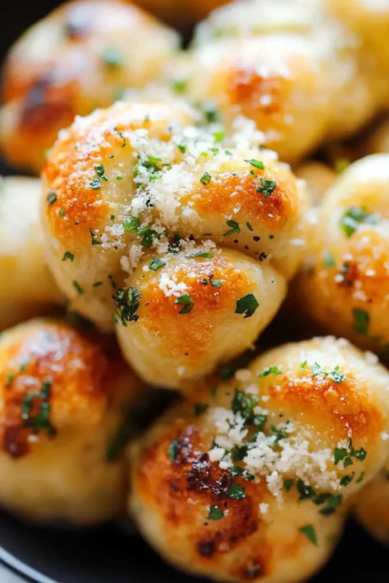 Easy garlic parmesan knots