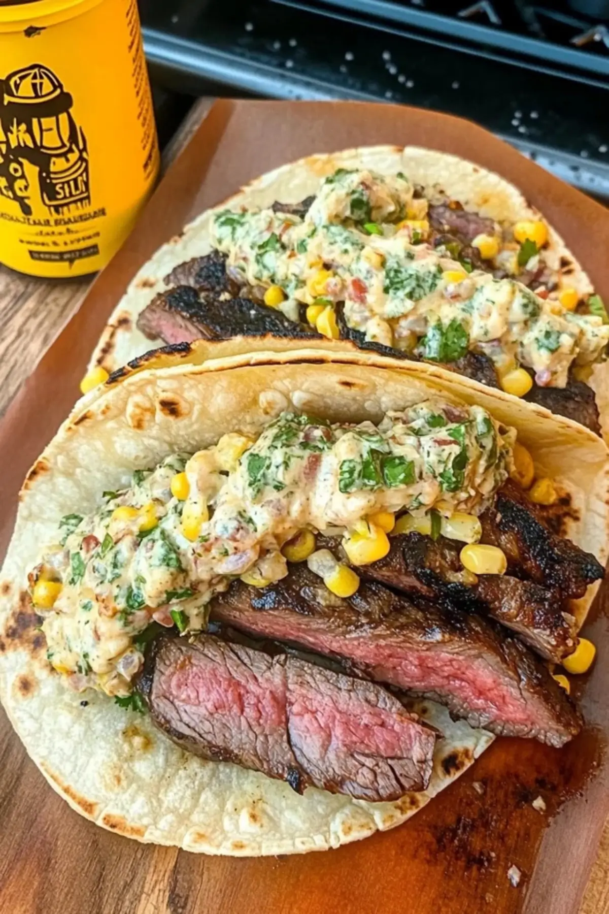 Grilled Steak Elote Tacos 