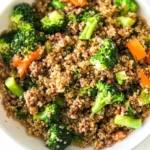 Ground Beef And Broccoli Fried Quinoa