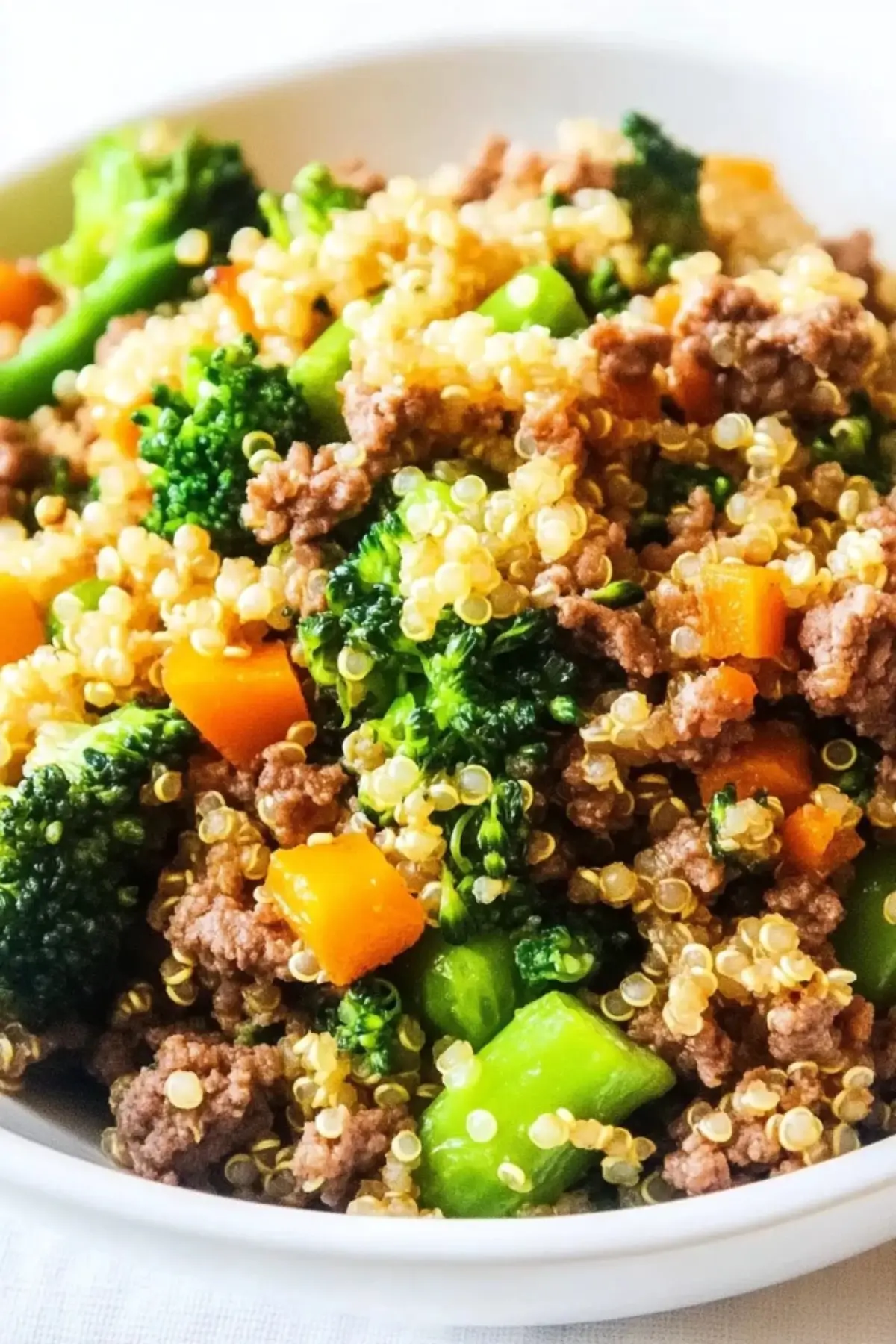 Ground Beef And Broccoli Fried Quinoa
