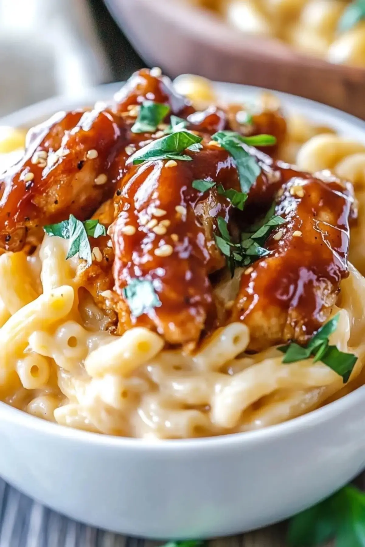 Honey Pepper Chicken Mac and Cheese 