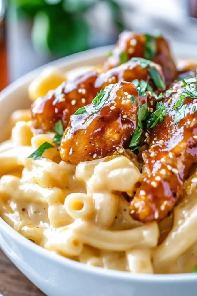 Honey Pepper Chicken Mac and Cheese