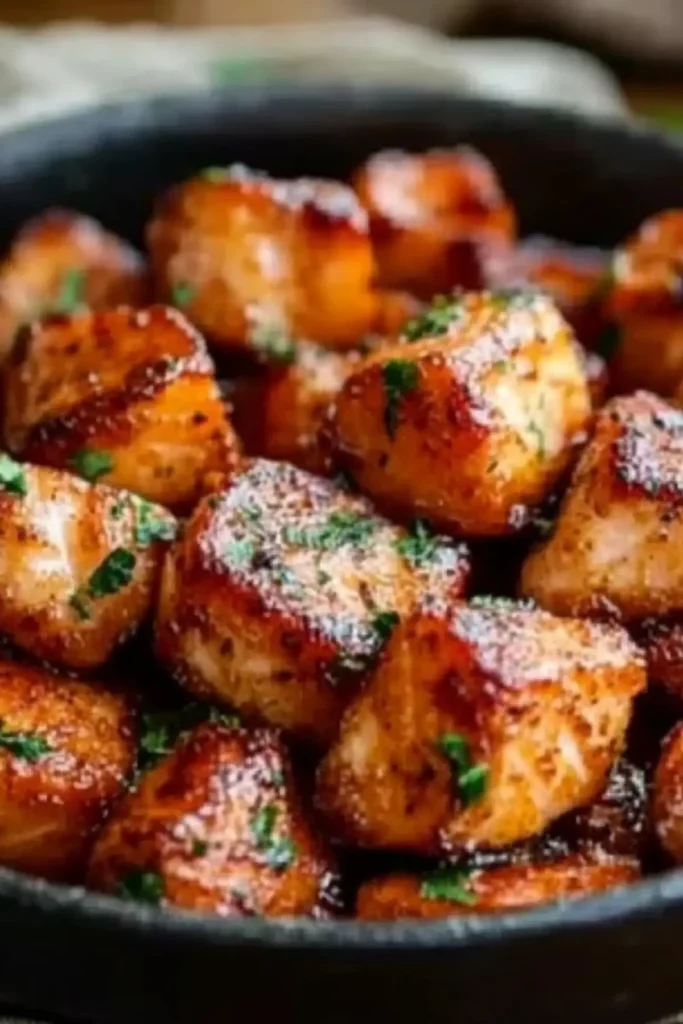 Hot Honey Salmon Bites