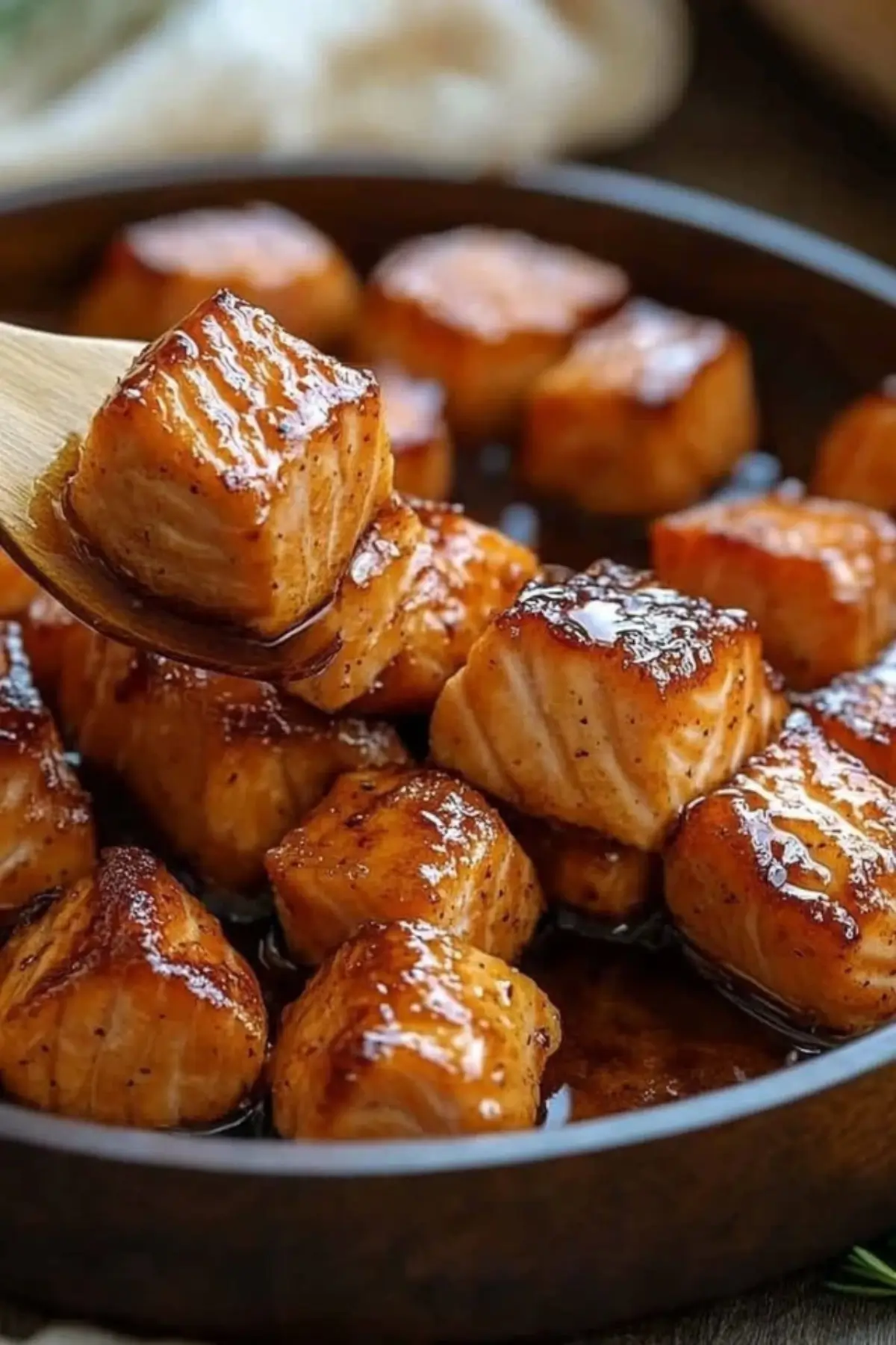 Hot Honey Salmon Bites