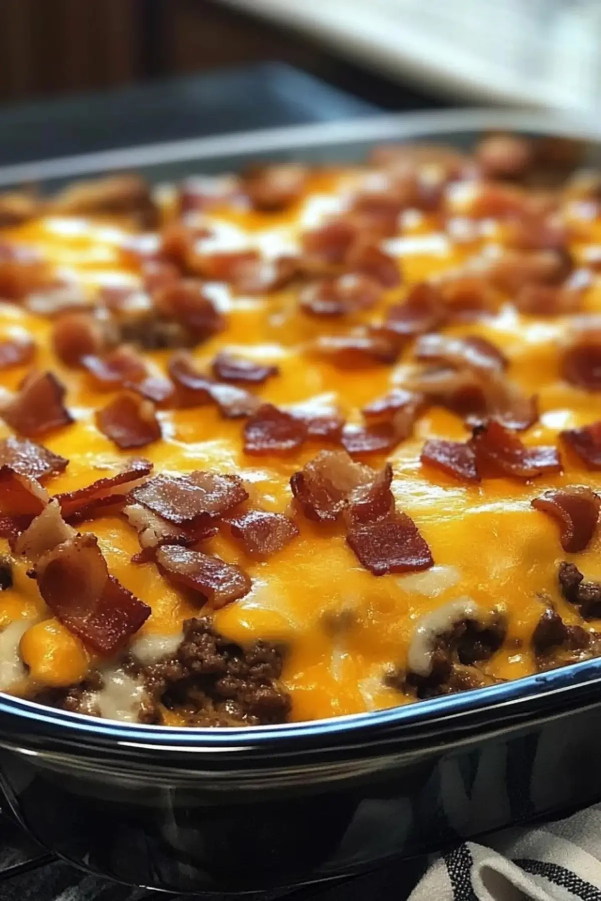 Low Carb Bacon Cheeseburger Casserole