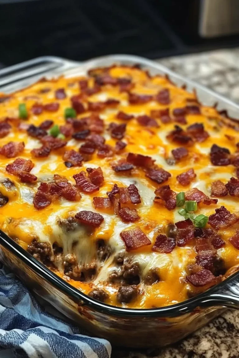 Low Carb Bacon Cheeseburger Casserole