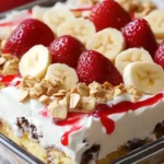 No Bake Banana Split Cake