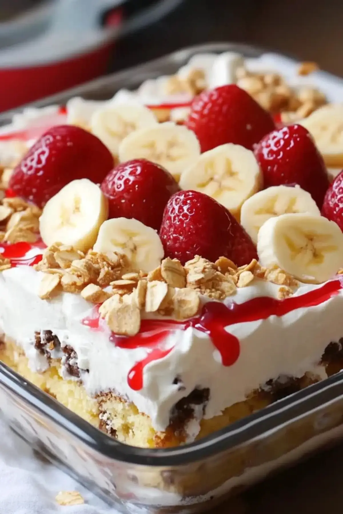 No Bake Banana Split Cake