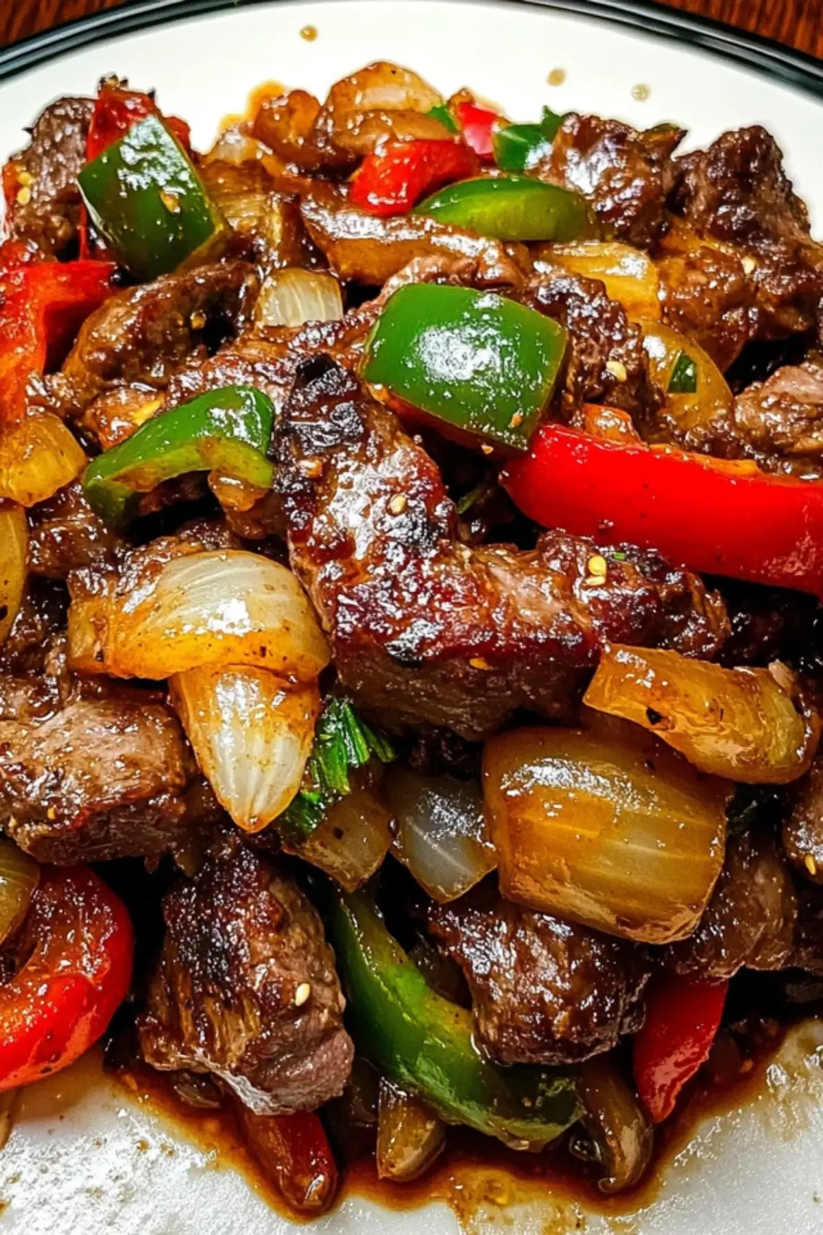 Pepper Steak with Bell Peppers and Onion