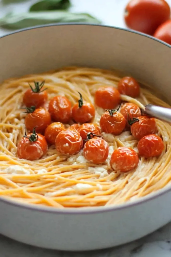 Roasted Tomato and Garlic Ricotta Pasta