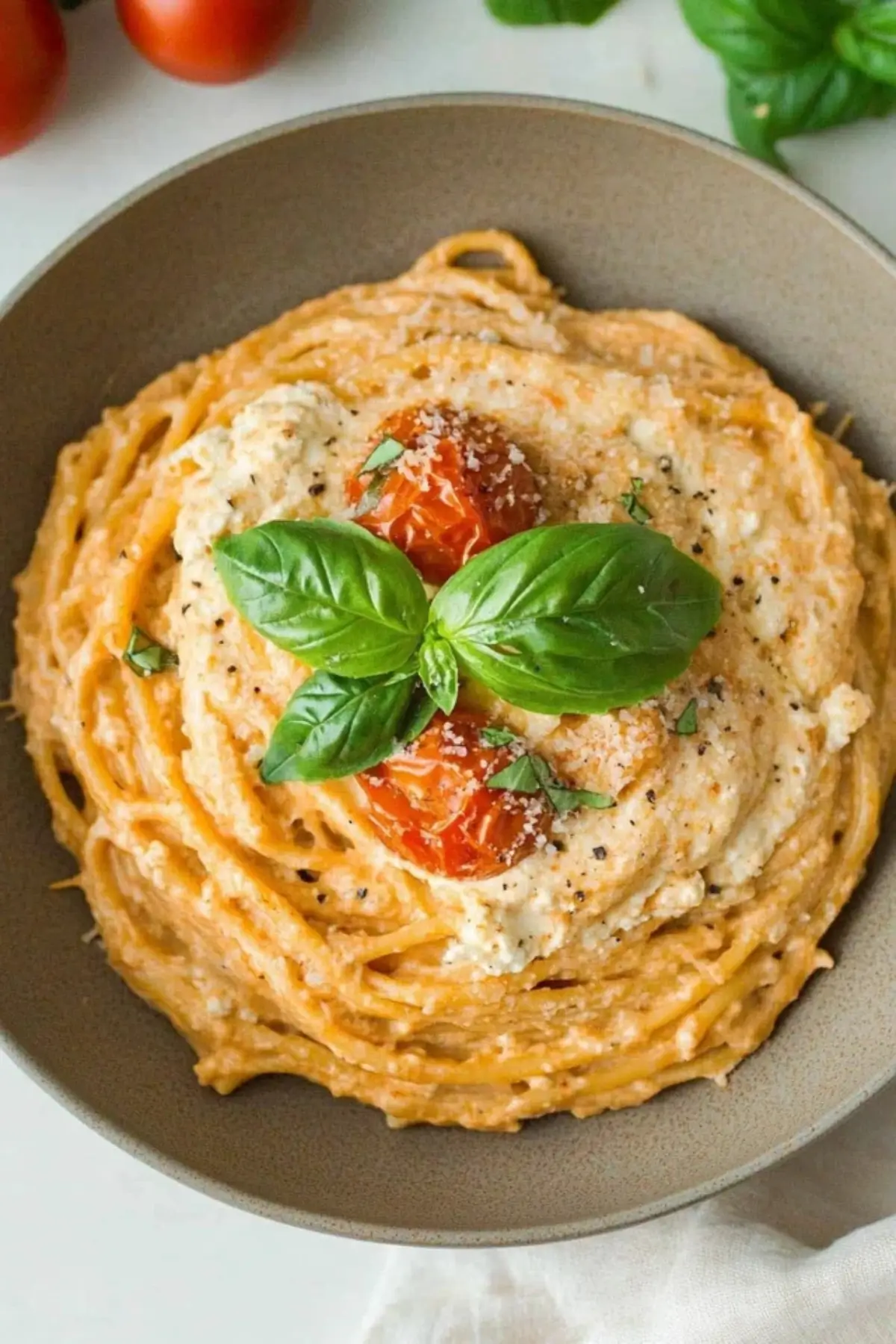 Roasted Tomato and Garlic Ricotta Pasta