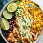 Slow Cooker Crockpot Chicken Burrito Bowl
