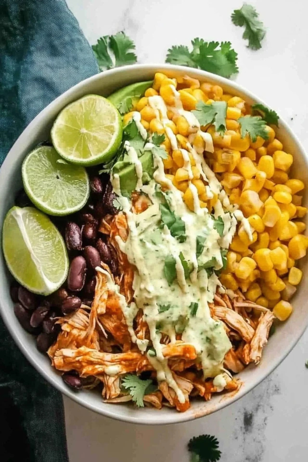 Slow Cooker Crockpot Chicken Burrito Bowl