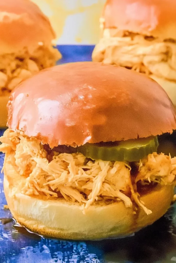 Slow Cooker Hot Honey Chicken Sandwiches