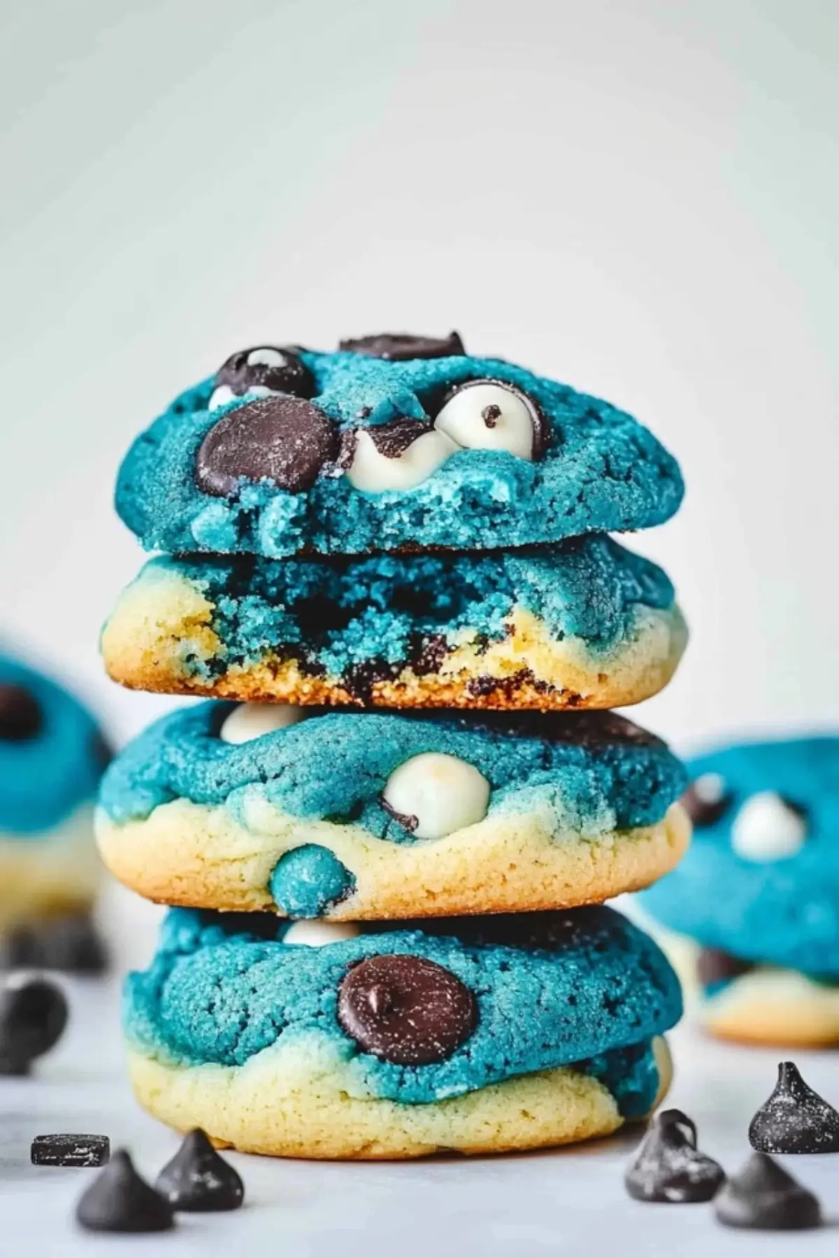 Soft & Chewy Cookie Monster Cookies