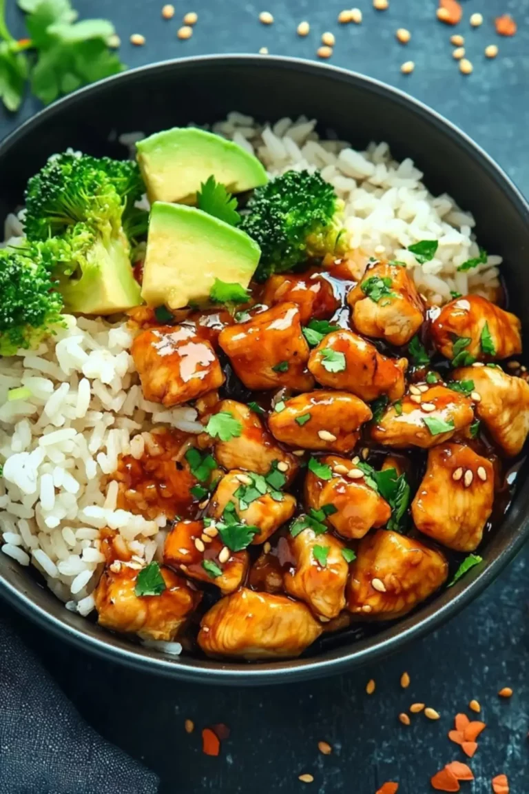 Sticky Chicken Rice Bowls Recipe