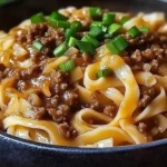 Stunning Mongolian Ground Beef Noodles