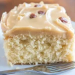 Vanilla Cream Cake with Quick Caramel Frosting