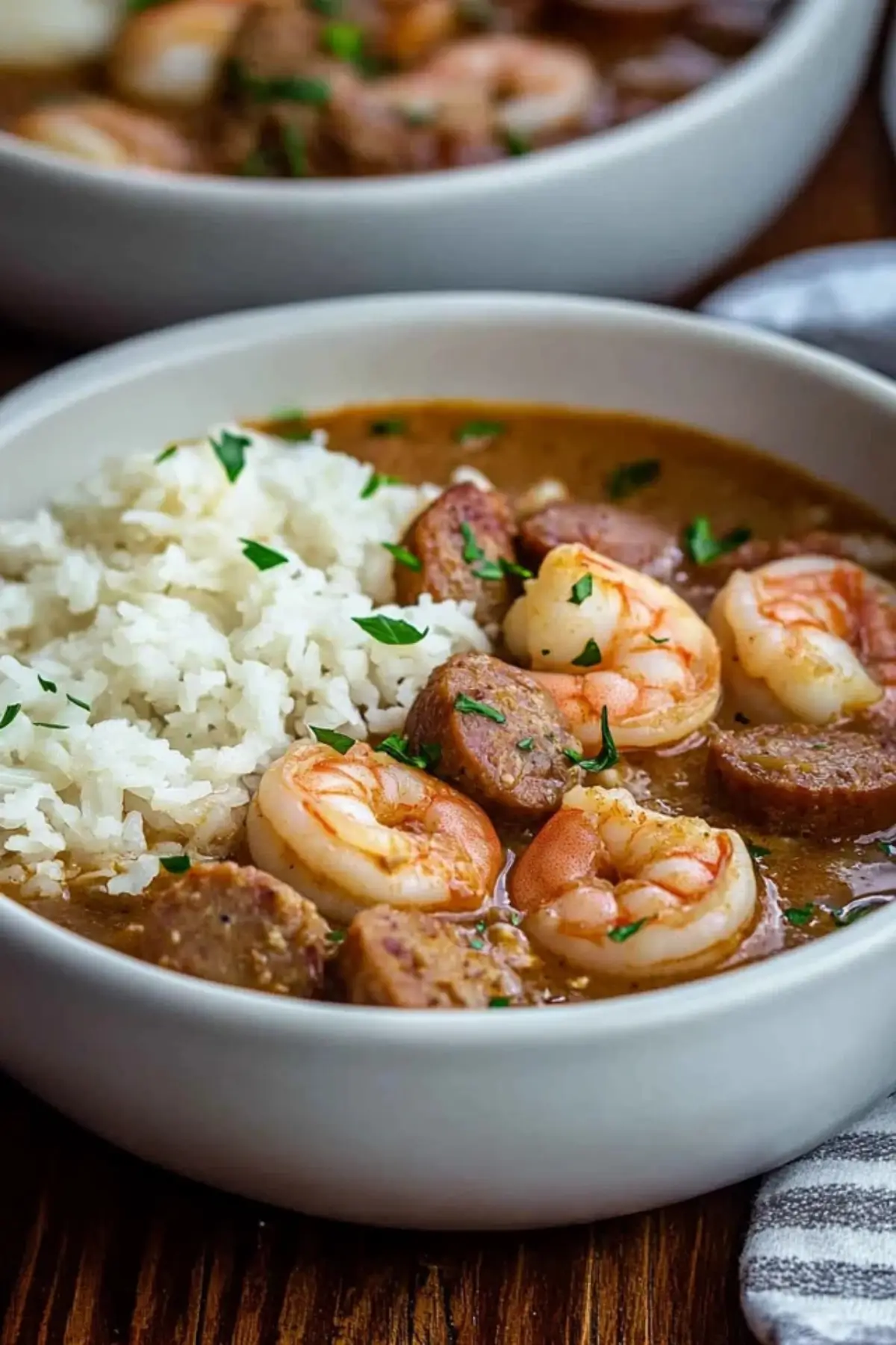 hearty shrimp and sausage gumbo