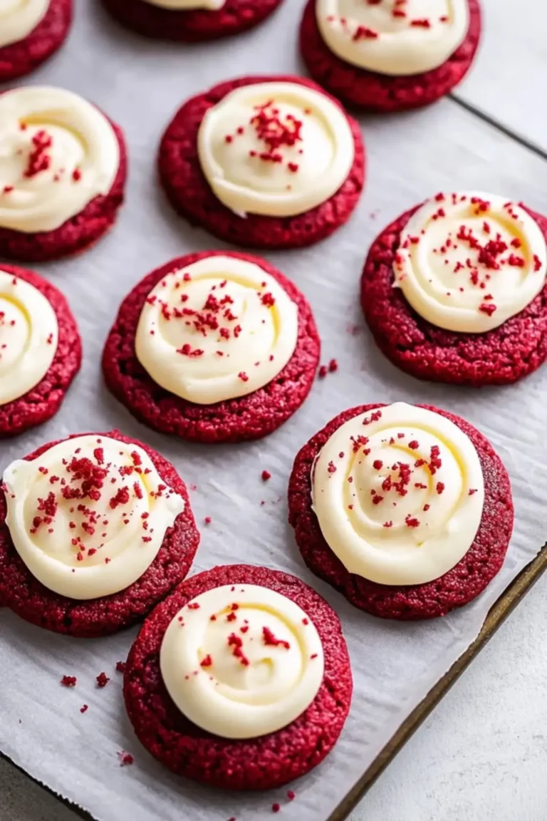how to make frosted red velvet cookies