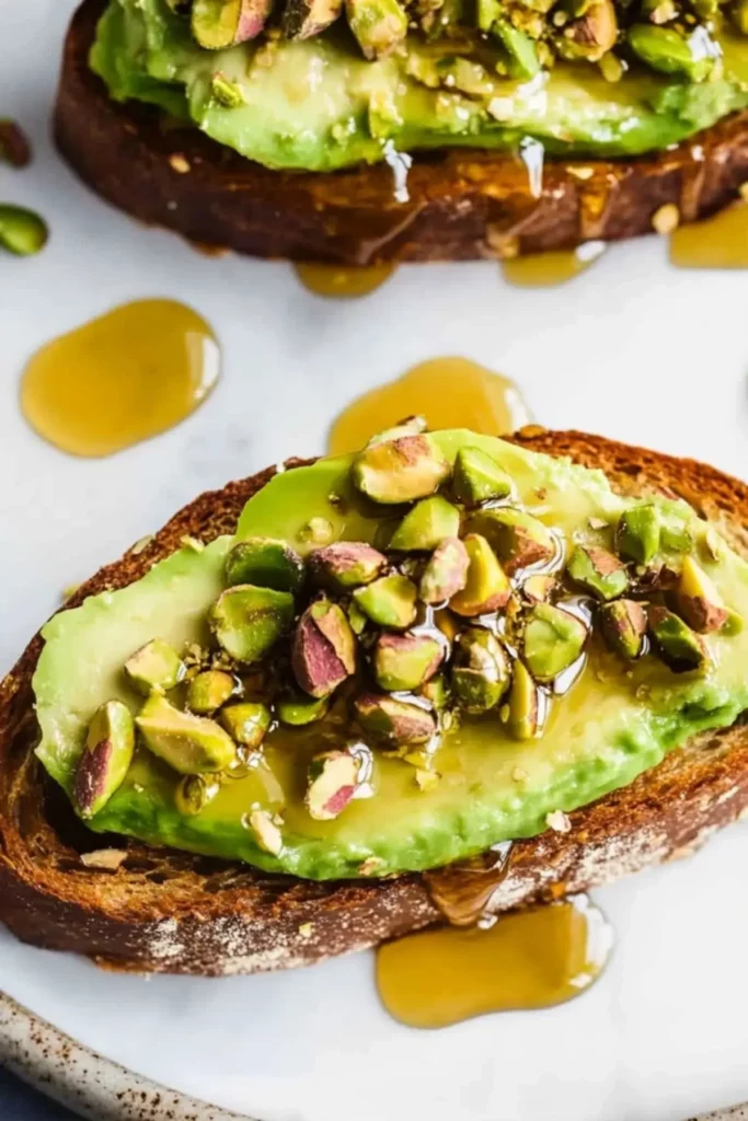 Avocado Toast with Honey and Pistachios