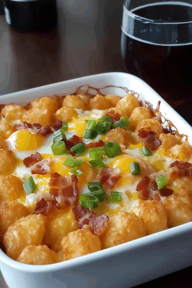 Bacon Egg and Tater Tot Casserole