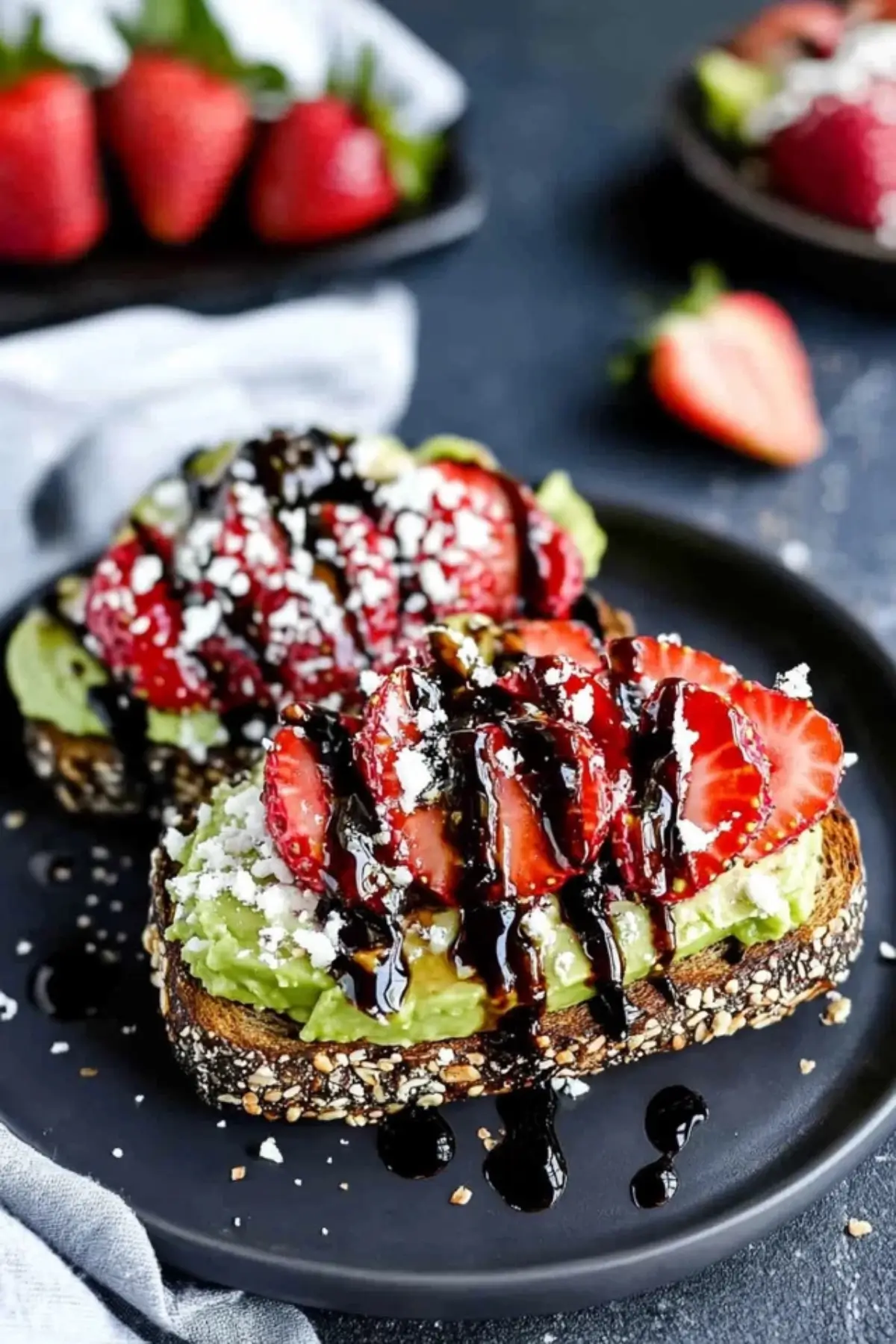 Balsamic Strawberry Avocado Toast