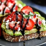 Balsamic Strawberry Avocado Toast