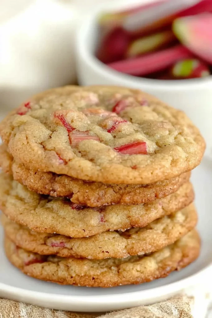 Brown Sugar Rhubarb Cookies