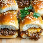 Cheeseburger Sliders with Hawaiian Rolls