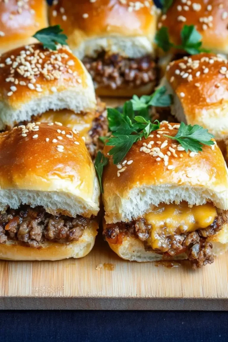 Cheeseburger Sliders with Hawaiian Rolls