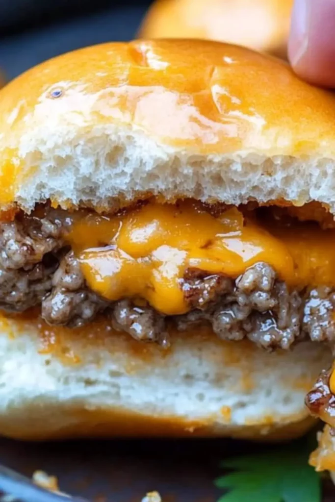 Cheeseburger Sliders with Hawaiian Rolls