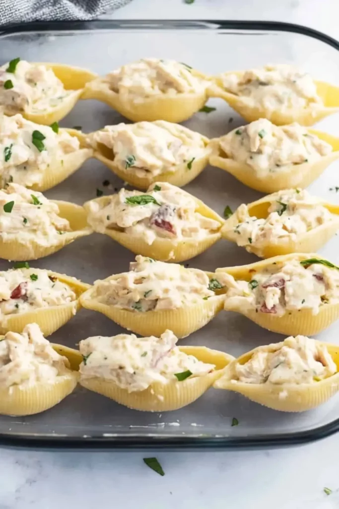 Chicken Alfredo Stuffed Shells