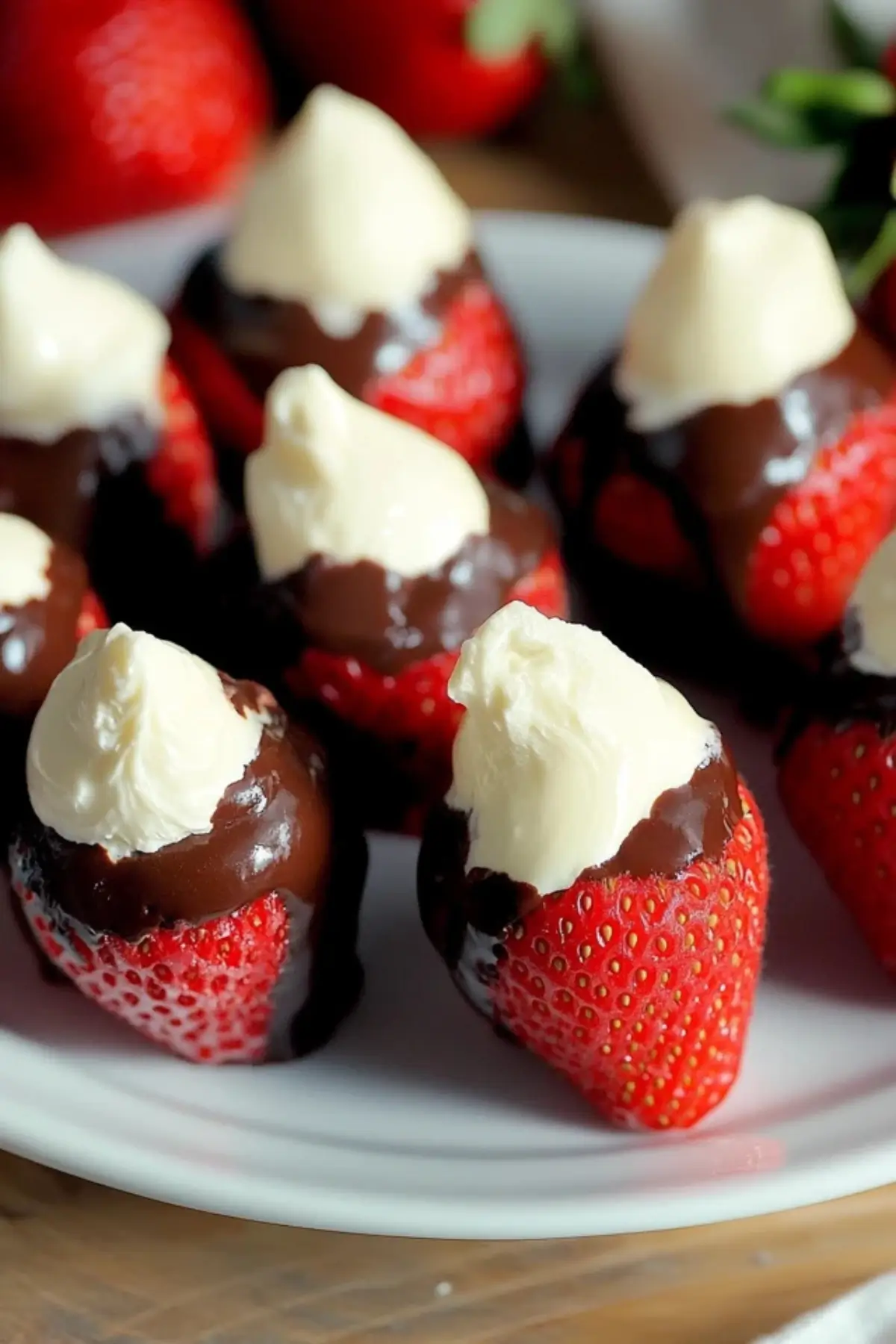 Chocolate Covered Cheesecake Strawberries