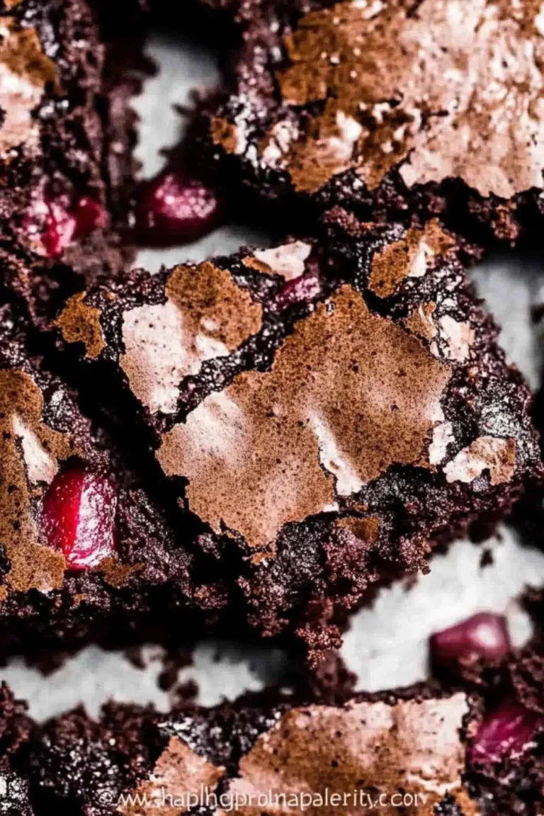 Chocolate Rhubarb Brownies