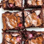Chocolate Rhubarb Brownies