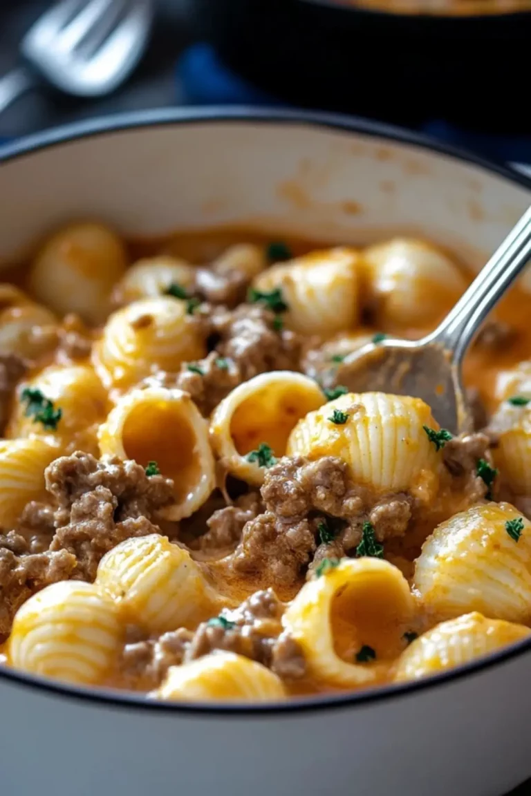 Creamy Beef and Shells