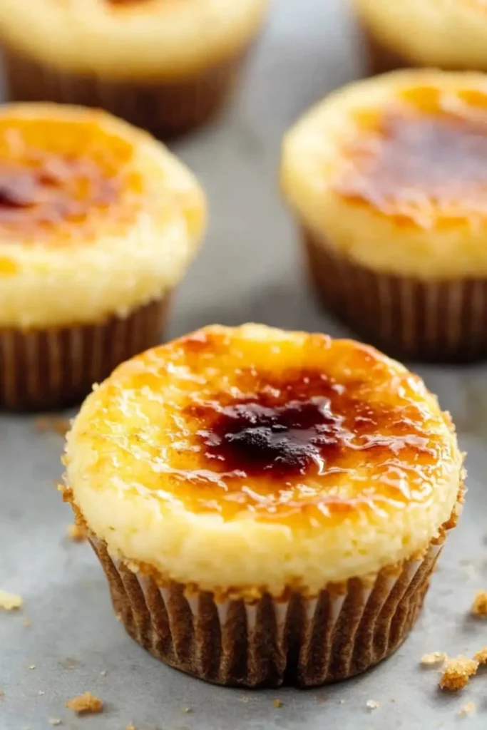 Crème Brûlée Cheesecake Cupcakes