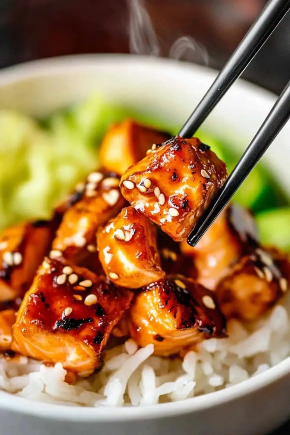 Crispy Orange Salmon Bowls 